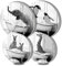 Animal Bath Round Metal Hob Covers, Pack of 4, Black & White Hob Covers for Electric Hobs, Top Burner, Gas Range Oven Protection, Kitchen Tools, Accessories, Modern Hob Top, Kitchen Decor