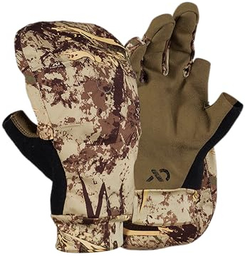 First Lite Trigger Flip Mitt - Waterproof Windproof Camo Hunting Gloves - First Lite Typha - Large
