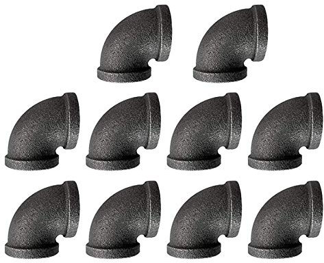 Bumdenuu Gelenkbogen für verformbares Stahlrohr mit Gewinde DN20 für den Heimgebrauch, 10 Stück, verwendet für Möbel zur Dekoration von Rohren DIY (3/4 Zoll)