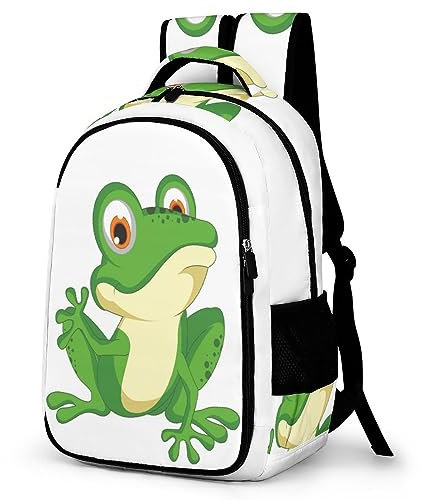 WCEECE Schulrucksack Jungen Teenager Mädchen Schultaschen Kinder Hässlicher Frosch Rucksäcke Wasserdicht Leichtgewicht Schulranzen Groß Für Schule Geschenke