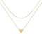 Jenosy Layered Kette Damen Herz Kette Gold Personalisierte Kette Herz für Damen Zarte Halskette mit Herz Anhänger für Mädchen 18K Vergoldete Herzkette Modeschmuck für Frauen und Mädchen