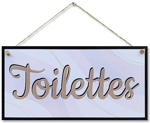 CARISPIBET Toilettes enseignes décoratives pour la maison plaques pour chez vous décoration de l'interieurs 15 x 30 cm