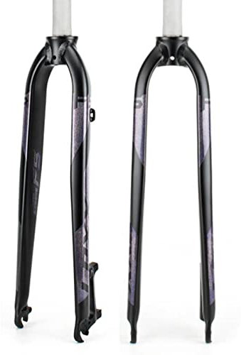 ZECHAO Fourche Avant de vélo de Route 700c, 26/27.5/29 Pouces en Alliage d'aluminium Ultra-léger VTT Fourche Avant Fourche Dure for Accessoires de vélo Fourches Avant Vélo (Color : Black, Size : 700
