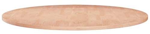 Camerina Runde Tischplatte Ø60x1,5 cm Unbehandeltes Massivholz Eiche Massivholz Esstisch