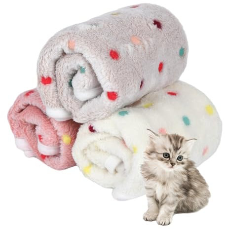 3 Stück Meerschweinchen Decke,Weiches Schlafmatten Zubehör Kleintiere Bettwäsche Decken Warme Welpe Decken Waschbar Hamster Decken für Badetücher Kaninchen Kaninchen Chinchilla Igel 40 * 60cm