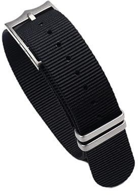 Wtukmo 20 mm 22 mm Premium Grade NATO Zulu Uhrenarmband Nylon Ersatz Uhrenarmband Für Tudor Verstellbares Armband Dornschließe, 20 mm, Achat