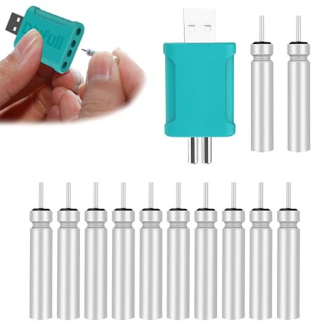 CR 425 LED Posen Angeln Batterie, Aufladbar Akku für Angelposen Angeln Schwimmer LED Angel Posen Leuchtpose Angeln Zubehör, Wiederaufladbare CR425 USB Angelposen Akku Schwimmer Batterie (Stil 6)