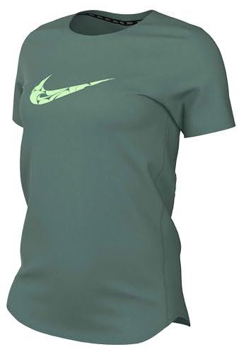 Nike Damen One Swoosh Hybrid Dri-Fit SS T-Shirt, Bicoastal/Vapour Green, S