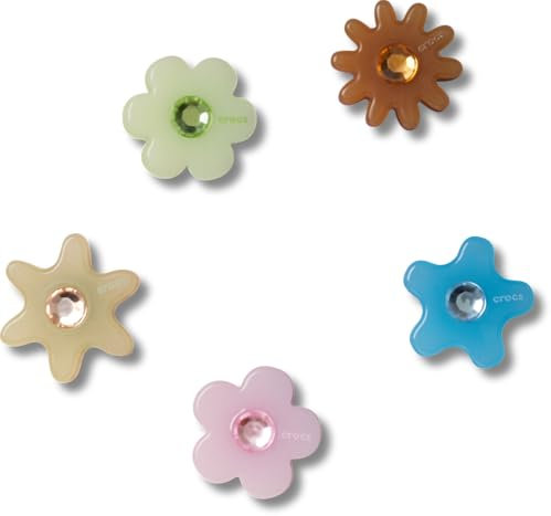 Crocs Unisex-Erwachsene Enlighten Flower 5 Pack Schuhanhänger, Mehrfarbig