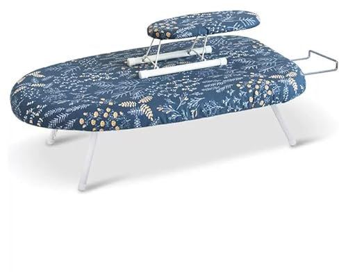 Planche a Repasser de Table, Articles Ménagers Essentiels, Mini Table a Repasser, avec Pieds Pliants, Peu Encombrant, Facile À Ranger(Blue)