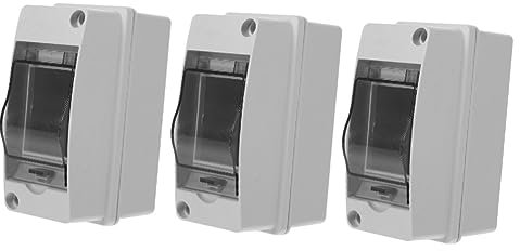 Hoement 3pcs Power Distribution Junction Box Way Electrical Enclosure Transparent Cover and Construction for Indoor and Outdoor Use for