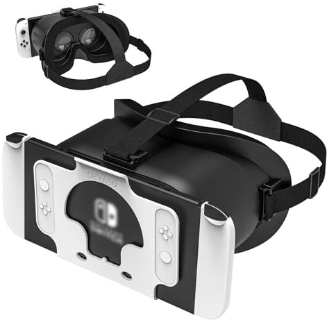 MVPTGRS Auriculares VR para Nintendo Switch y Switch OLED modelo actualizado, gafas de realidad virtual con lentes HD ajustables y cómoda correa para la cabeza, kit Labo, gafas 5D