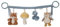 Little Dutch 8911 Stoff Kinderwagenkette Spielzeug für Babyschale - Forest Friends blau