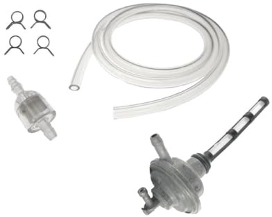 Benzinhahn + Filter + Schlauch Set passend für Vespa ET2, ET4, S, LX, LXV, GT, GTV, GTS, Piaggio Fly, NRG, TPH, Zip – Komplettset zur Wartung des Kraftstoffsystems