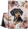 Case for Samsung Galaxy Tab E 9.6 (SM-T560/T561/T567V),Slim Lightweight Smart Shell Stand Cover with Auto Wake/Sleep Case for 9.6 Samsung Galaxy Tab E 9.6 T560 Tablet,Dog and Flowers