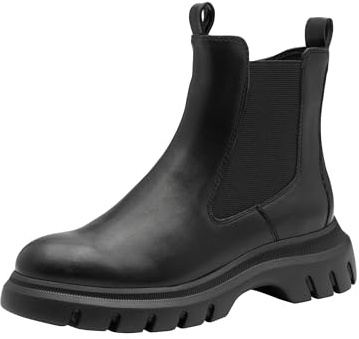 MARCO TOZZI Damen Chelsea Boots mit Chunky-Sohle Modern