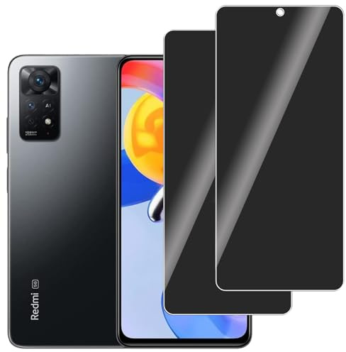 LERINNA 2 Piezas, Protector de vidrio de privacidad templado para Xiaomi Redmi Note 11 Pro, Antiarañazos, Sin Burbujas, Antiespia, 9H Ultra Protector Pantalla Privacidad para Xiaomi Redmi Note 11 Pro
