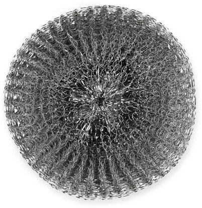 50 Stück Hygoclean Topfreiniger | Metall, silber, 60gr-m², Ø: 12,5cm, Topfreiniger Metall, Topfkratzer, Stahlschwamm