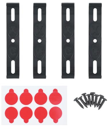 Laroal 4 Pcs Car Number Plate Holder Frameless 118x19mm Universal Number Plate Fixings Number Plate Clips Bracket License Plate Holder