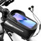 Borsa Bici Telaio Impermeabile Borsa Telaio Bici Telefono Borse Cellulare MTB Touch Screen Sensibile Borsa Porta Cellulare Bici con Parasole Borsa Telaio per Smartphone Sotto i 6,7- A