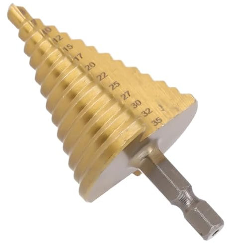 1 Stück 5–35 Mm Spiralbohrer Mit Hochgeschwindigkeitsstahl Und Titanbeschichtung, Stufenbohrer For Metall Und Holz, Lochschneider, Konische Bohrwerkzeuge