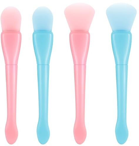 QFGasre 4Pcs Silicone Face Mask Brush Applicator Facials Mud Mask Spatula Cream Spoon Face Masks Beauty Tool Body Lotion And Butter Applicator