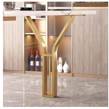 XILYZMO Stück Möbelfüße, Ersatz- Möbel- Metall - Tischbeine, DIY- Schreibtisch- Esstischbeine, Moderne Tischgestelle Für Beistelltisch TV-Ständer Schränke(Gold,60x72cm)