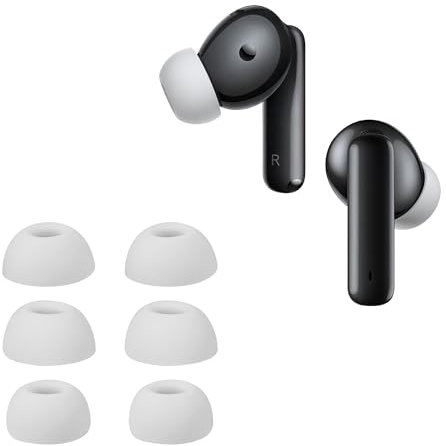 kwmobile 6x Auricolari di ricambio compatibile con Huawei Freebuds 6i Gommini sostitutivi in Silicone - 3 Misure - bianco