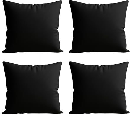 Home Sweet Home UK Outdoor Cushions Waterproof Filled 4 Pack 45x45cm With Invisible Zippered Outdoor Garden Cushions Waterproof 18x18 With Cushion Covers For Living Room Garden Sofa Bedroom