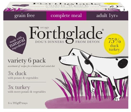 Forthglade Turkey and Duck Wet Dog Variety Pack 6 x 395g