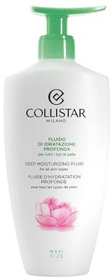 Collistar Tiefenhydrations-Fluid, Feuchtigkeitsspendende Körpercreme, 72h Feuchtigkeit, Detox-Effekt, Leichte Textur, Für alle Hauttypen geeignet, 400 ml