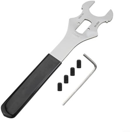Besttoolifes Carbon Steel Bottom Bracket Lock Remover Wrench Spanner 4mm Thickened Plate Fits 4448mm Lock Nuts 36mm and 16mm Openings Chamfered Edges
