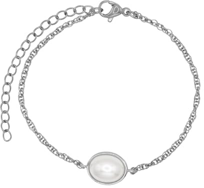 Heideman Armband Damen Saga silber Edelstahl mit Perle