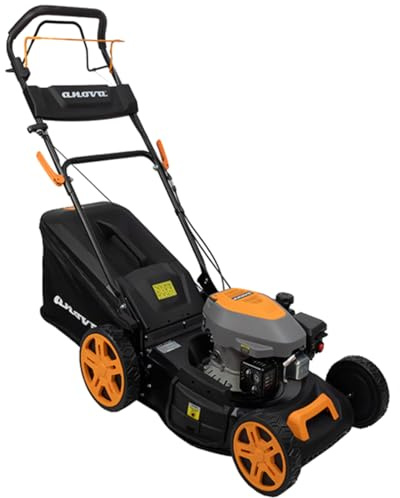 ANOVA - Cortacésped Eléctrico | 3,8 HP - 2,8 KW | Recogedor 65 L | 27,5 KG | 2800 RPM | Ancho Corte 46 CM | para Mantenimiento de Césped en Jardines y Zonas Verdes | Diseño Robusto
