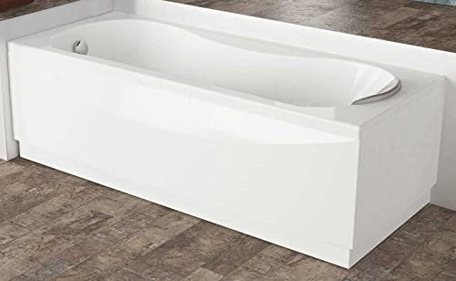 Baignoire Novellini Calypso Standard avec cadre 150 x 70 H 55 cm 150 litres Colonne réversible 1 panneau frontal 1 support tête rectangulaire carré coque traditionnelle blanc brillant