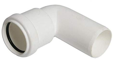 FLOPLAST 32mm White Pushfit Waste Pipe Conversion Bend - Bag of 2