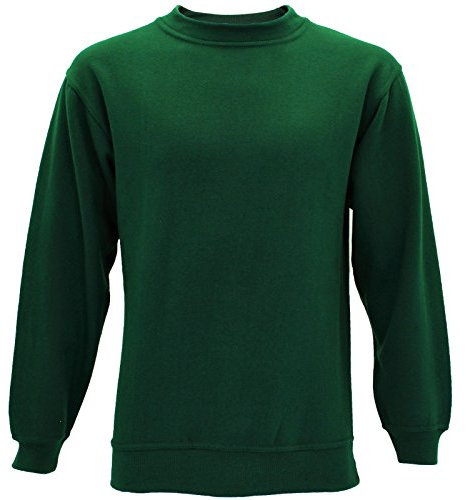 Absolute Apparel Mens AA24 Regular Big Size Gym Sterling Sweatshirt Crew Neck Bottle Green