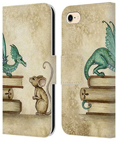 Head Case Designs Officially Licensed Amy Brown Curious Encounter Folklore Leather Wallet Case Compatible With Apple iPhone 7/8 / SE 2020 & 2022