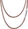 FaithHeart 2mm braune 50cm Leder Halskette aus Edelstahl für Herren und Damen Kette für Anhänger