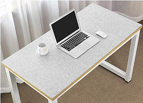 Erweitertes antistatisches Mauspad, multifunktionales Filz-Schreibunterlage, 3 mm dick, rutschfest, für Büro und Zuhause, zum Schreiben, Gaming-Matte Tastatur-Pad, 120 x 60 cm, Hellgrau