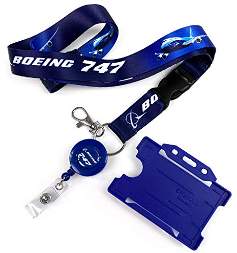 Boeing 747 Dye Sublimation Lanyard Set