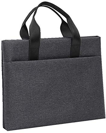 Enyuwlcm Oxford Dokumententasche mit Griff und Meeting Office School Organizer Handtasche Aktentasche für Papierakten, 1 Packung, Schwarz, Large