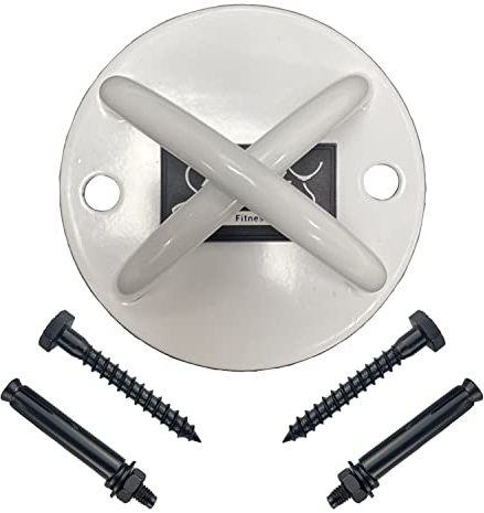 PROTONE suspension strap trainer wall/ceiling mount for use with suspension strap trainer/resistance bands/bodyweight strength training (White)