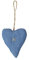 ukiyo Stoff Deko-Herz 10 cm zum Hängen Diverse Ausführungen Weihnachtsdeko Geschenk Weihnachtsschmuck, Farbe:Jeans