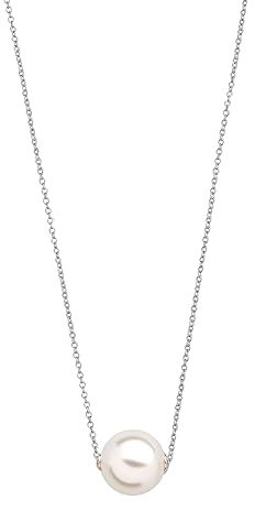 XENOX® Halskette mit Perlen-Anhänger - Damen Halskette aus hochwertigem 925/- Sterlingsilber