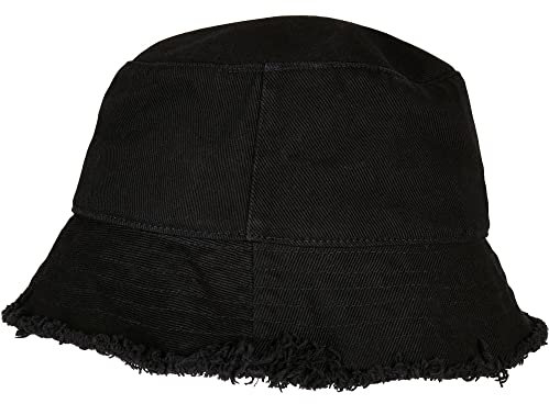 Flexfit Unisex Open Edge Bucket Hat Hut, Black, one Size