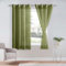 DWCN Gardinen aus Voile Polyester 2er Set Sheer Voile Vorhänge mit Ösen Transparente Gardinen für Balkon, Olivgrün, 137x140cm(HxB)