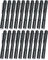 Vinsot 20 Pcs LED Pocket Flashlight Mini Small Handheld Pen Light Bulk Rechargeable Tactical Torch with Clip for Police Camping Inspection Security(5.12 Inch), Black