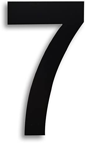 Ywonoby 3D Mailbox Numbers 3 Inch(7.5 cm) Self Adhesive Stainless Metal House Numbers Stickers for Door Numbers, Address Numbers, Black(7)