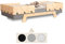smartwood Kinderbett mit Lattenrost und Rausfallschutz Puzzle BR2 Montessori einzelbett für Jungen und Mädchen - Bett aus Kiefer Sperrholz mit Rausfallschutz und Lattenrost - Grau - 100x200cm